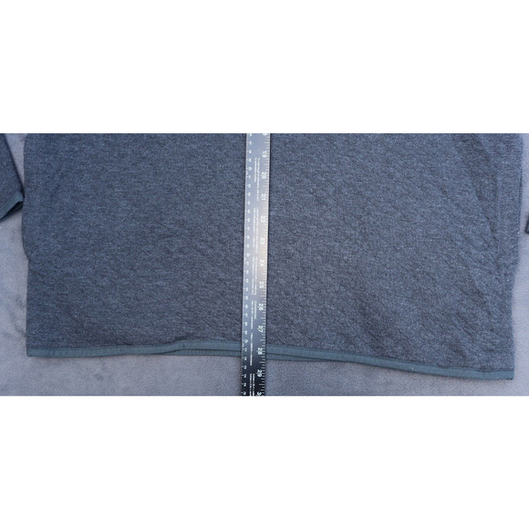 Sonoma Mens Long Sleeve Quarter Snap Pullover Fleece Large Gray - Picture 11 of 14